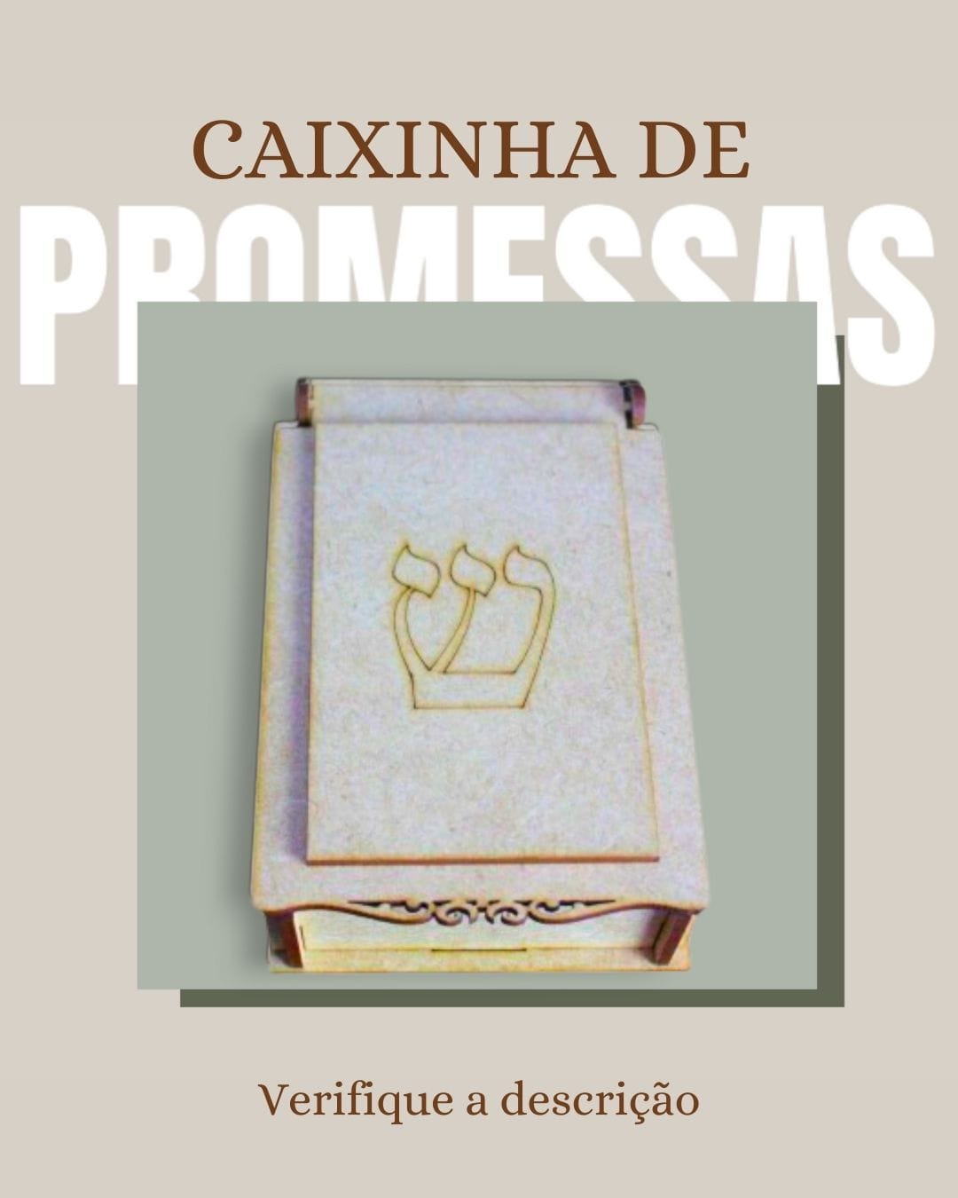 L-CAIXINHA DE PROMESSAS - as preciosas promessas de Deus - mdf com versículos e óleo unção.