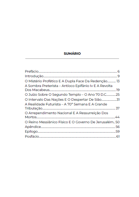 * LIVRO FÍSICO " / 70 SEMANAS - O relógio profético de DANIEL e a visão Judaica do fim - Ap.Agnaldo Silva