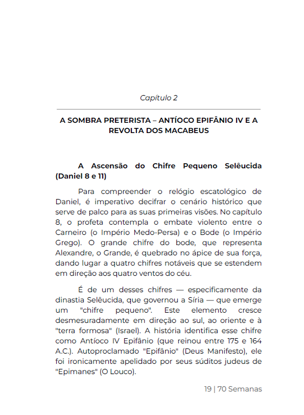 * LIVRO FÍSICO " / 70 SEMANAS - O relógio profético de DANIEL e a visão Judaica do fim - Ap.Agnaldo Silva