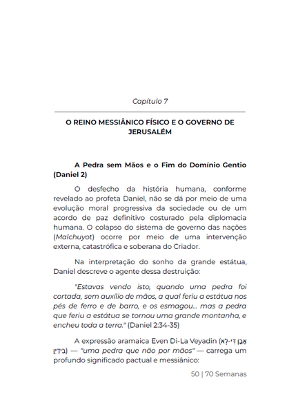 * LIVRO FÍSICO " / 70 SEMANAS - O relógio profético de DANIEL e a visão Judaica do fim - Ap.Agnaldo Silva