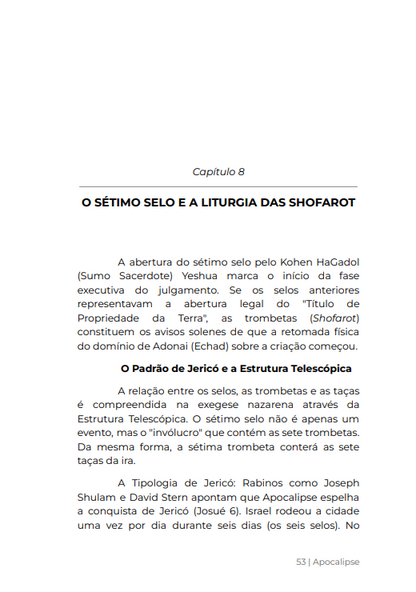* " LIVRO FÍSICO" / APOCALIPSE -  A Revelação Judaica do Santuário Celestial e a Restauração de Todas as Coisas - Ap.Agnaldo Silva