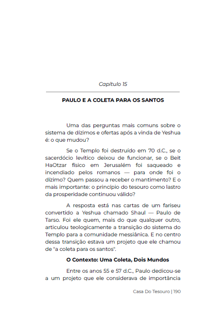 * " LIVRO FÍSICO " / CASA DO TESOURO - O Segredo da Provisão que o Céu revelou á Terra - Ap.Agnaldo Silva.