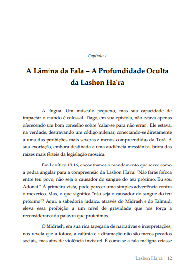 * " LIVRO FÍSICO " / Lashon Ha'ra - A Lâmina Da Fala Que Derrama Sangue Inocente -Ap.Agnaldo Felipe Silva