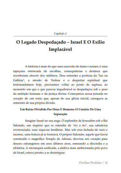 * "LIVRO FÍSICO" - OVELHAS PERDIDAS - O Enigma Messiânico de Israel e as Nações -Ap. Agnaldo Felipe Silva