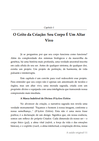 * "LIVRO FÍSICO " / A SAÚDE ORIGINAL o mapa da Torá para origem das doenças e o caminho para restauração no Mashiach - Ap. Agnaldo Felipe Silva.
