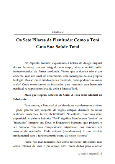 * "LIVRO FÍSICO " / A SAÚDE ORIGINAL o mapa da Torá para origem das doenças e o caminho para restauração no Mashiach - Ap. Agnaldo Felipe Silva.