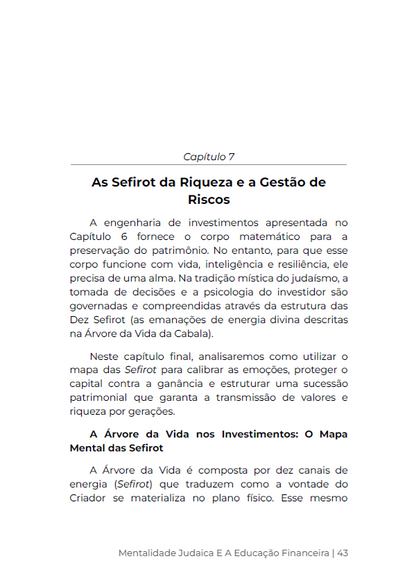 * "LIVRO DIGITAL " / MENTALIDADE Judaica e a Educação Financeira - Ap.Agnaldo Felipe Silva