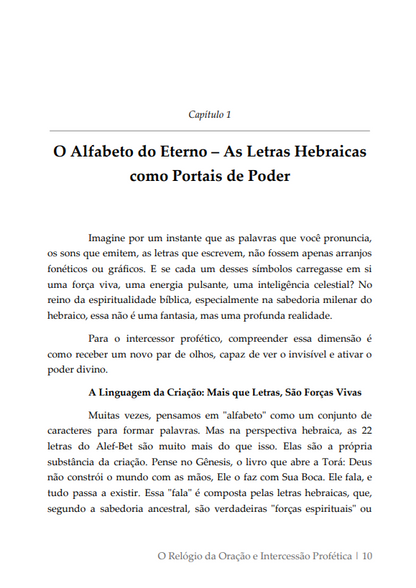 * " LIVRO FÍSICO" / O RELÓGIO DA ORAÇÃO e Intercessão Profética - Ap.Agnaldo Felipe Silva