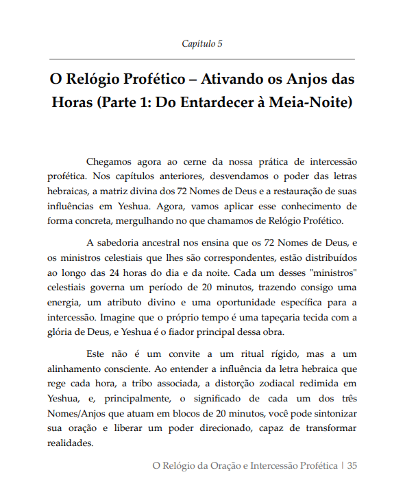 * " LIVRO FÍSICO" / O RELÓGIO DA ORAÇÃO e Intercessão Profética - Ap.Agnaldo Felipe Silva